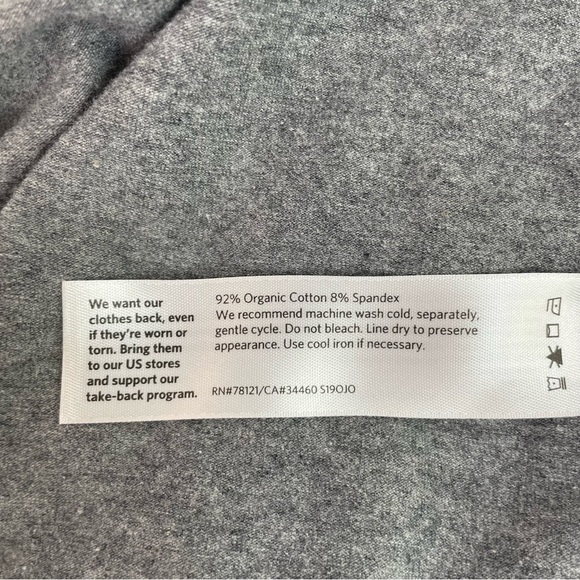 Eileen Fisher Heathered Organic Cotton Stretch Jersey Dress Size Large - Picture 4 of 7